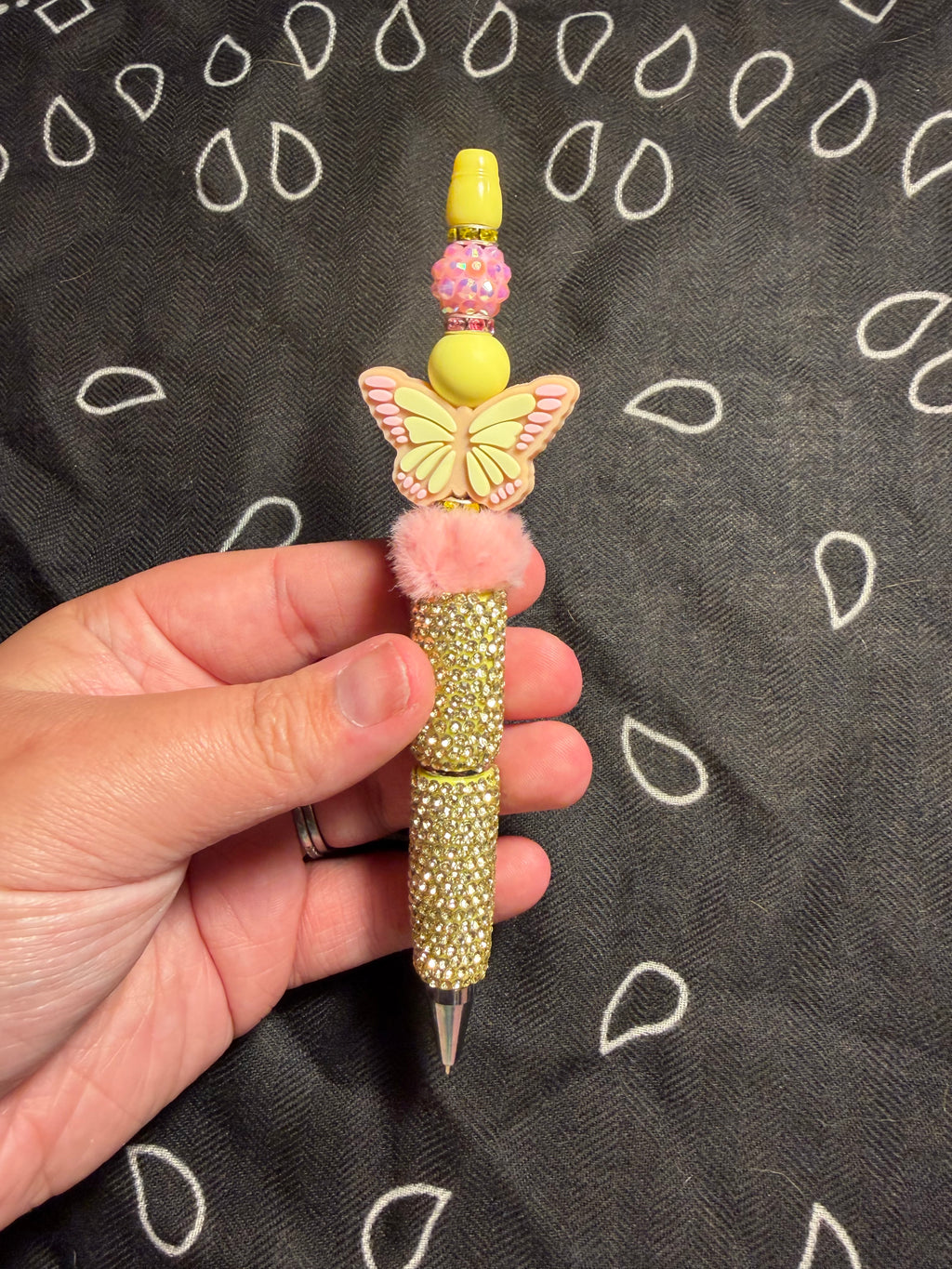 Pre-made rhinestone pens